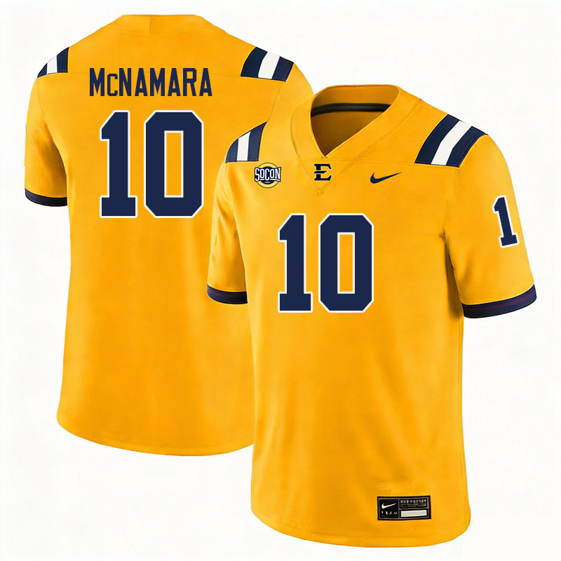 East Tennessee State Buccaneers #10 Jake McNamara College Football Jerseys,Uniforms-Gold